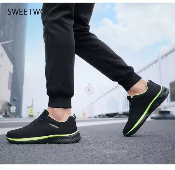 New Hot Sale Men Casual Shoes Lace Up Comfortable Men's Shoes Ultralight Walking Sneakers Size