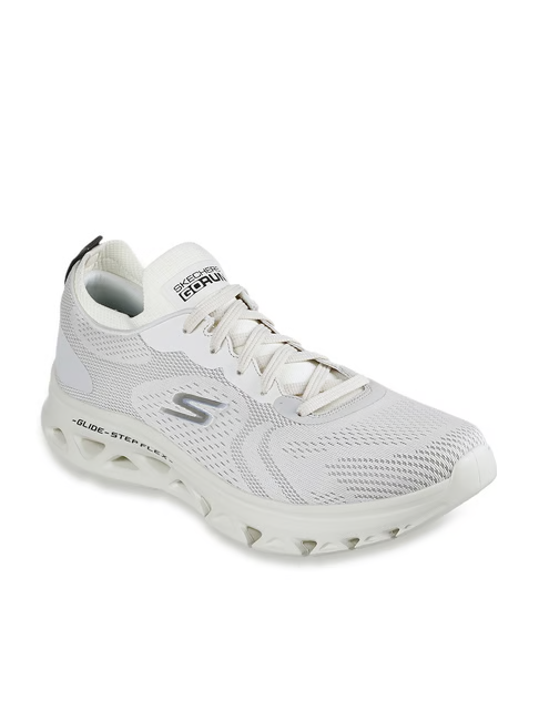 Skechers Men's GO RUN GLIDE-STEP FLEX-RADAR White Black Running Shoes