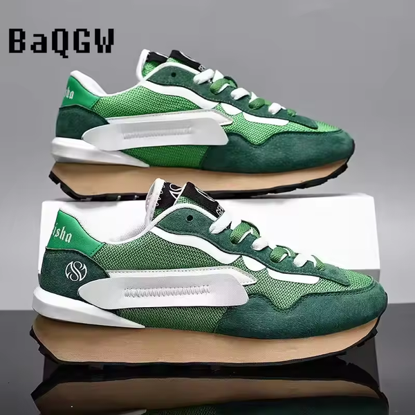 Casual Chunky Sneakers Tenis Luxury Running Shoes Trainer Race Mesh Breathable Shoes Fashion Increased Thick Platform Men Shoes