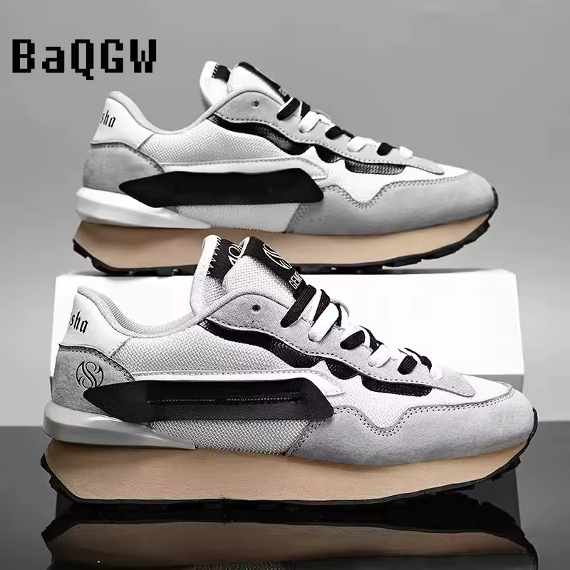 Casual Chunky Sneakers Tenis Luxury Running Shoes Trainer Race Mesh Breathable Shoes Fashion Increased Thick Platform Men Shoes