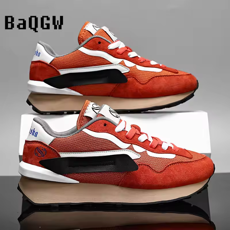 Casual Chunky Sneakers Tenis Luxury Running Shoes Trainer Race Mesh Breathable Shoes Fashion Increased Thick Platform Men Shoes