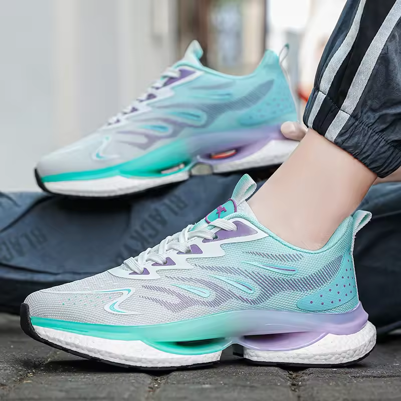 Men Women Hollow Out Jogging Running Training Shoes Luminous Breathable Platform Casual Trend Lovers Sneaker