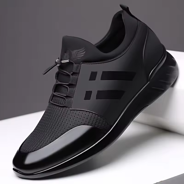 Men's Fashion Sneakers Man Casual Shoes Breathable Men Genuine Leather Shoes Big size Increasing Office Footwear