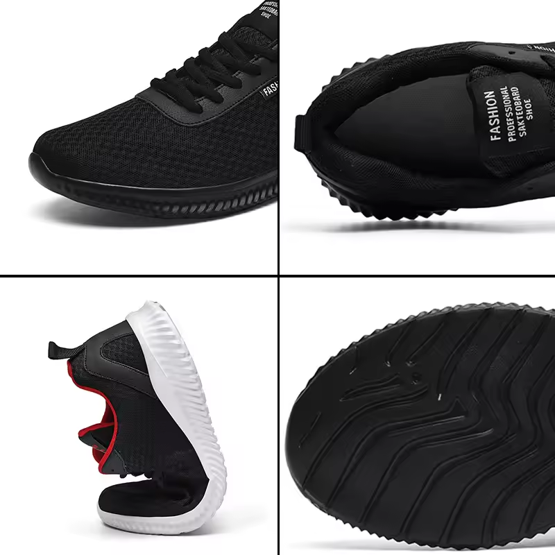 Fashion Mens Casual Shoes Men Sneakers Breathable Mesh Walking Shoes Black Lightweight Running Sport Shoes Tennis