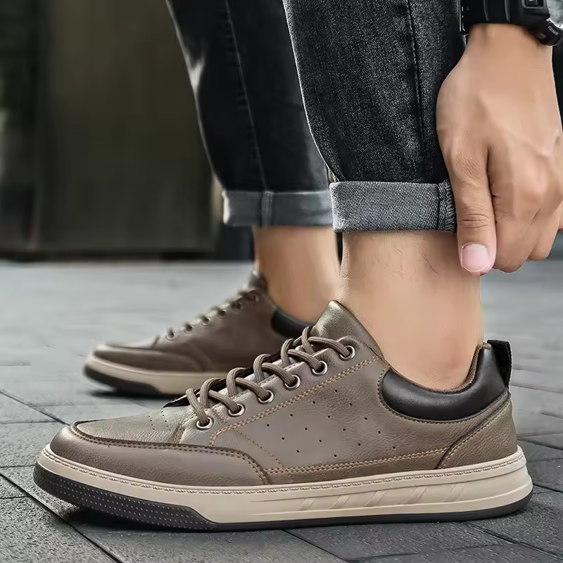 Men Shoes Korean Solid Color Casual Lace Up Shoes Mens Breathable Canvas Ice Silk Cloth Men's Walking Sneakers