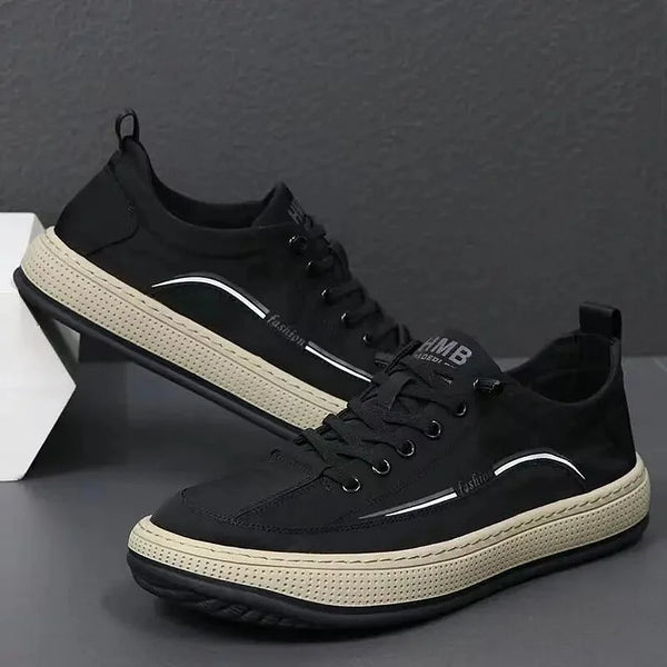 Mingyejia New Men Casual Shoes Fashion Platform Light Lace-Up Sneakers