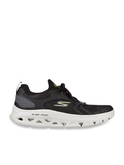 Skechers Men's GO RUN GLIDE-STEP FLEX-RADAR Black Lime Running Shoes