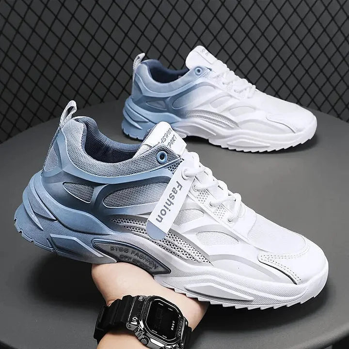 Mingyejia Gradient Men Sneakers Breathable Mesh Running Shoes