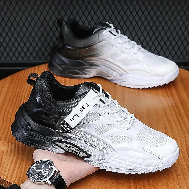 Mingyejia Gradient Men Sneakers Breathable Mesh Running Shoes