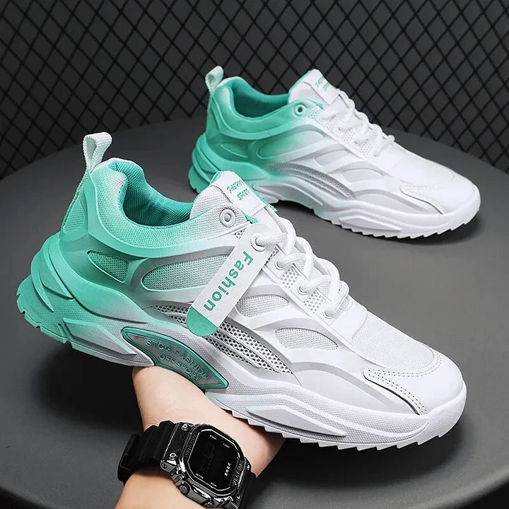 Mingyejia Gradient Men Sneakers Breathable Mesh Running Shoes