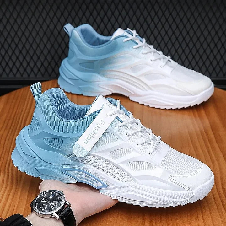 Mingyejia Gradient Men Sneakers Breathable Mesh Running Shoes