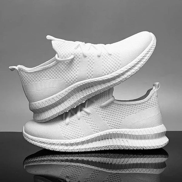 Mingyejia Men Casual Sport Shoes Light Sneakers White Outdoor Breathable Mesh Black Running Shoes