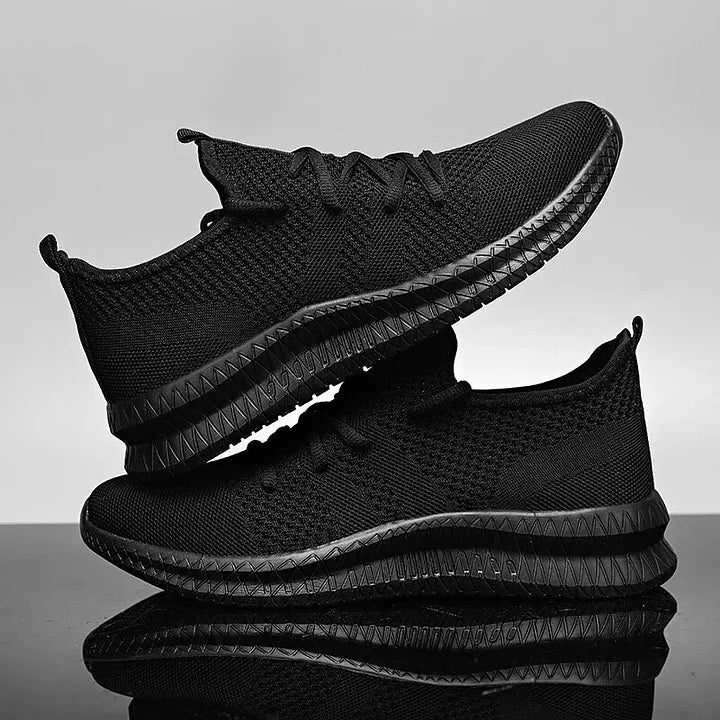 Mingyejia Men Casual Sport Shoes Light Sneakers White Outdoor Breathable Mesh Black Running Shoes