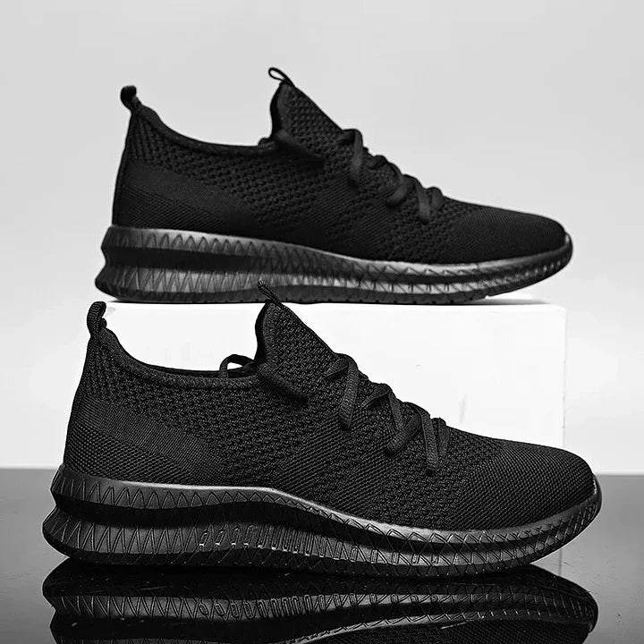 Mingyejia Men Casual Sport Shoes Light Sneakers White Outdoor Breathable Mesh Black Running Shoes