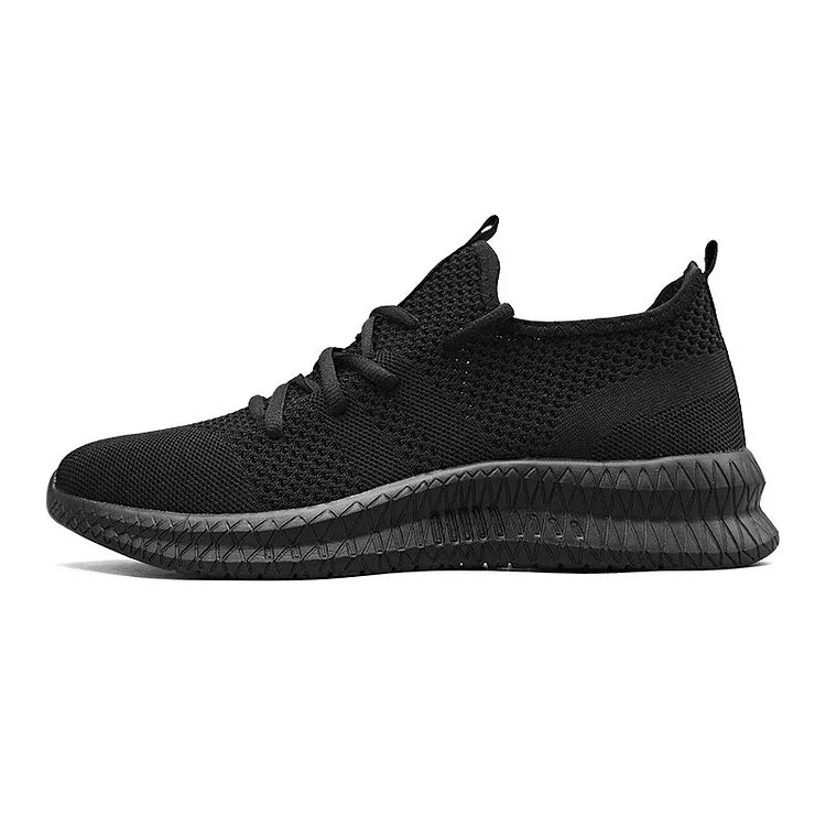 Mingyejia Men Casual Sport Shoes Light Sneakers White Outdoor Breathable Mesh Black Running Shoes