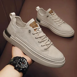 Classic Men's Sneakers Platform Slip on Casual Shoes for Men Leather Sneakers