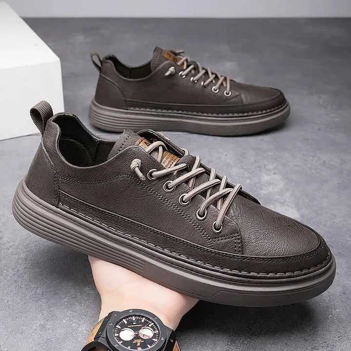 Classic Men's Sneakers Platform Slip on Casual Shoes for Men Leather Sneakers