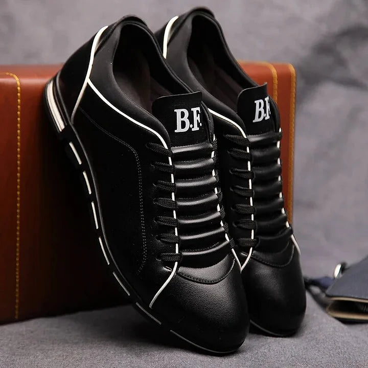 Men Casual Shoes Breathable Pu Leather Business Shoes Man Sneakers