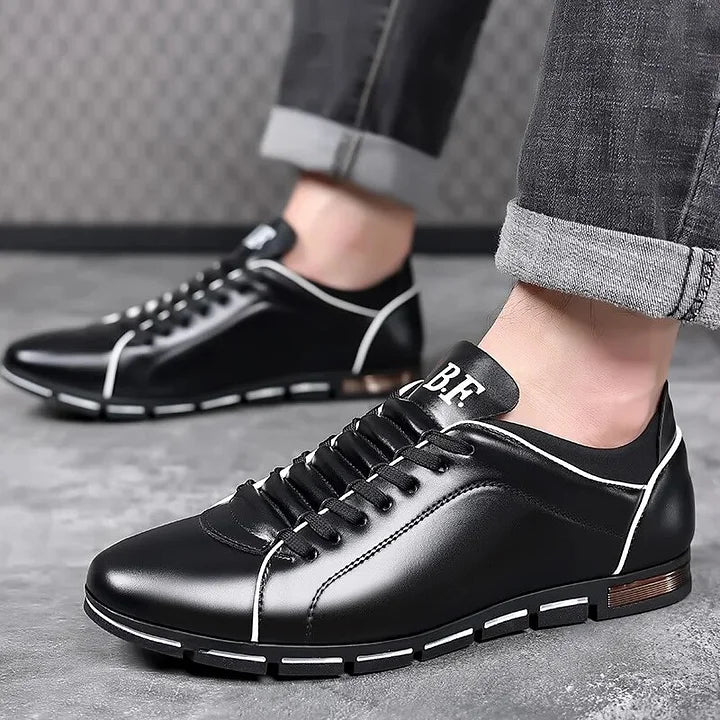 Men Casual Shoes Breathable Pu Leather Business Shoes Man Sneakers