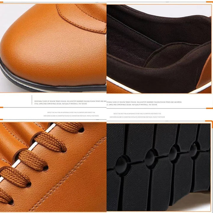 Men Casual Shoes Breathable Pu Leather Business Shoes Man Sneakers