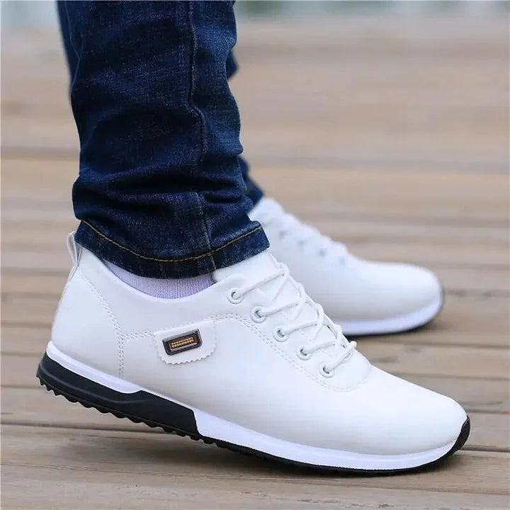 Mingyejia Men's Casual Shoes Fashion Leather Business Outdoor Sports Shoes Soft Bottom Sneakers Male